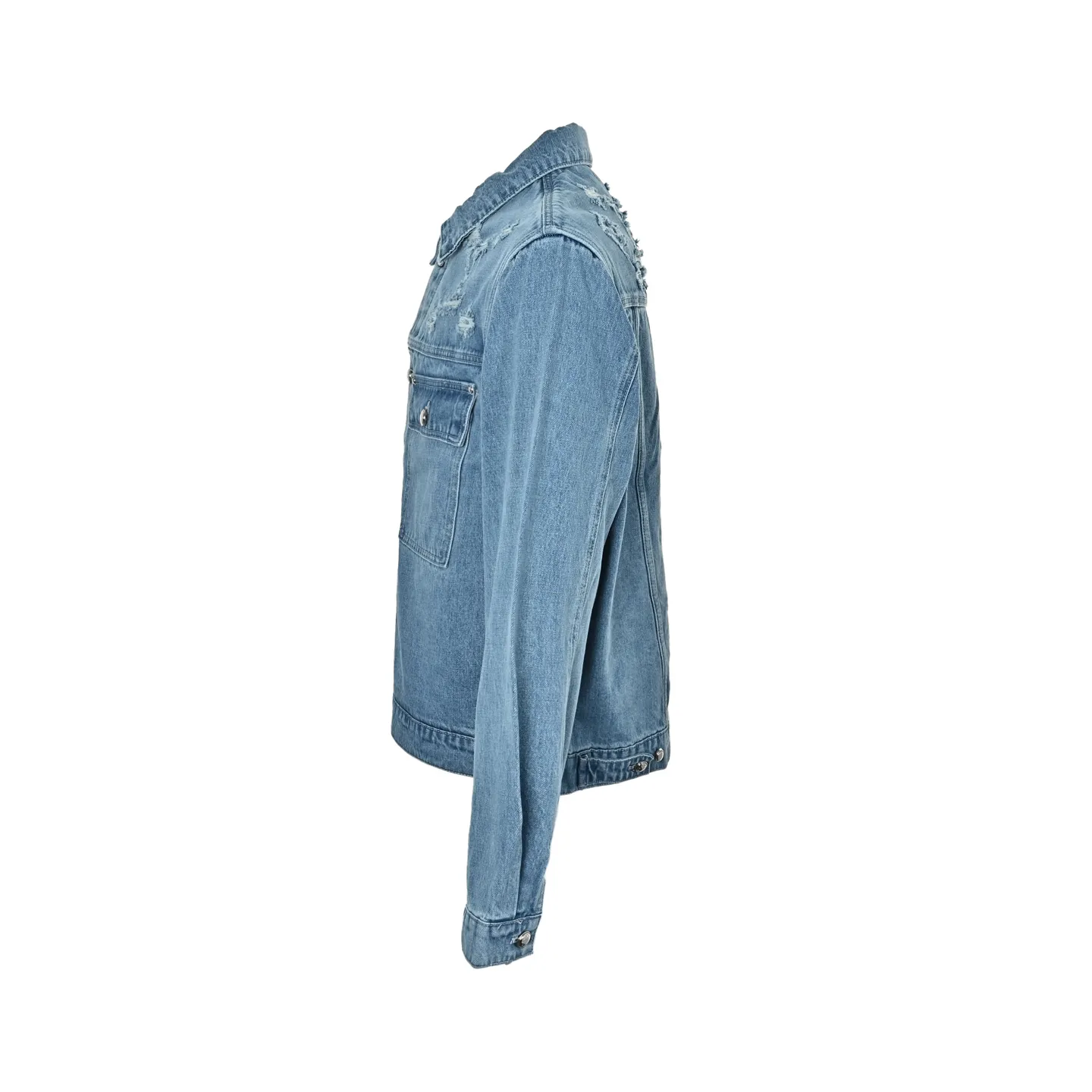 Louis Vuitton/Louis Vuitton washed ripped denim jacket